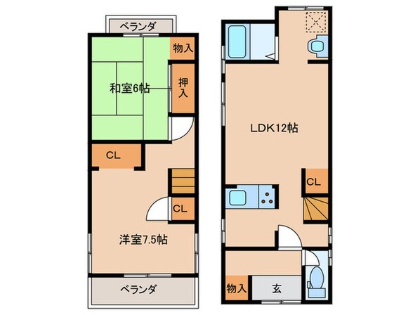 RH天美我堂Aの物件間取画像